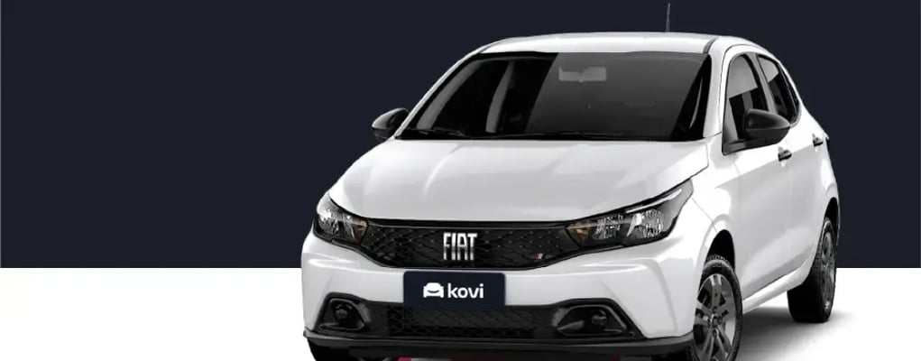 Fiat Argo branco em destaque