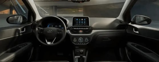 Visão do painel de um carro HB20
