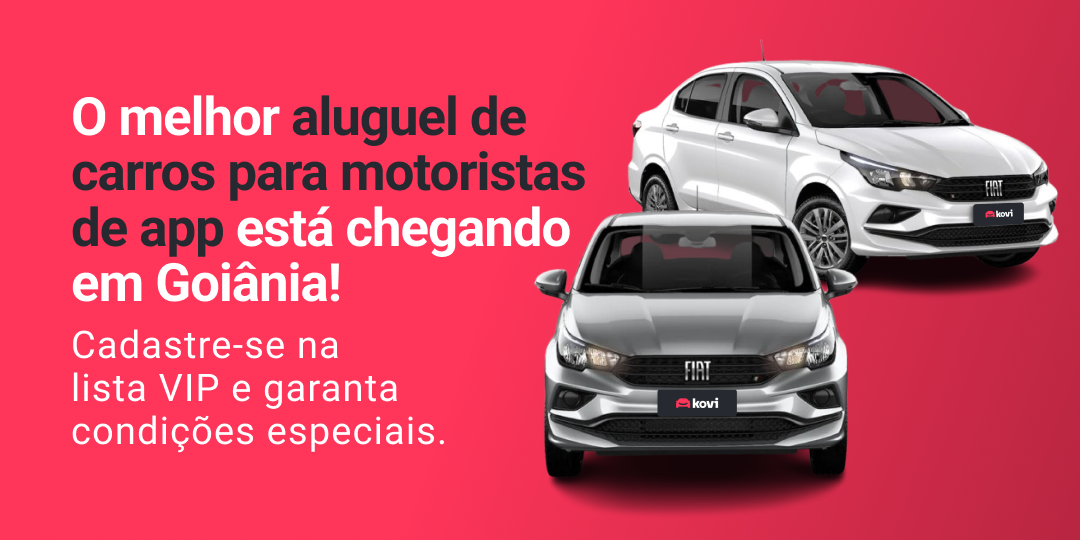 Aluguel de carros para motoristas de aplicativo em Goiânia
